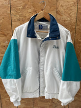 Vintage Dumbrooke White/Teal Colorblock USA Dick cattle rancher livestock Jacket Men's Size L